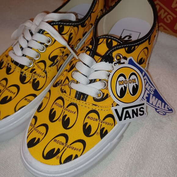 VANS X Mens 6.5/Womens 8 Mooneyes Authentic 44 DX Unisex Anaheim Factory Yellow - Picture 10 of 12